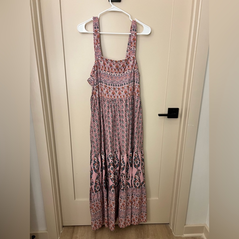 Knox Rose Pink and Orange Patterned Maxi Dress